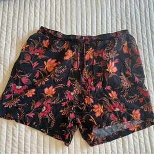 Torrid Floral Boho Pull On Shorts 1X Black Pink Orange